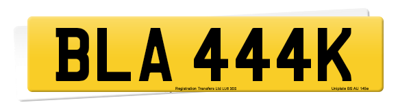 Registration number BLA 444K